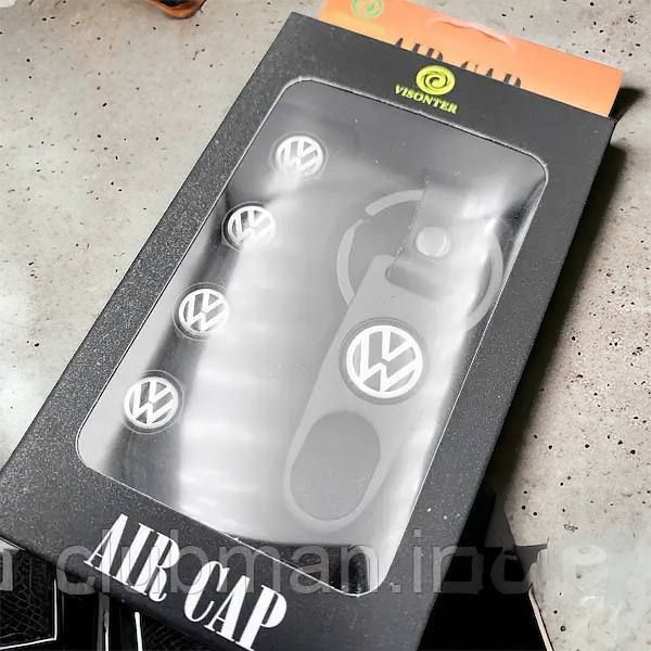 Защитные колпачки на ниппеля VOLKSWAGEN + брелок (чорні)