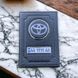 Шкіряна обкладинка для автодокументів TOYOTA з логотимом і держ.номером авто