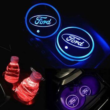 Подсветка подстаканника с логотипом автомобиля FORD 2шт