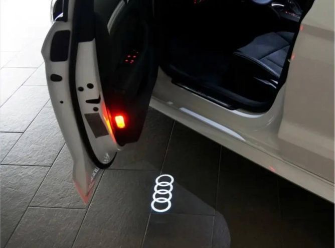 Штатная HD Подсветка дверей с логотипом AUDI