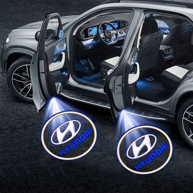 Підсвічування дверей з логотипом HYUNDAI 2шт