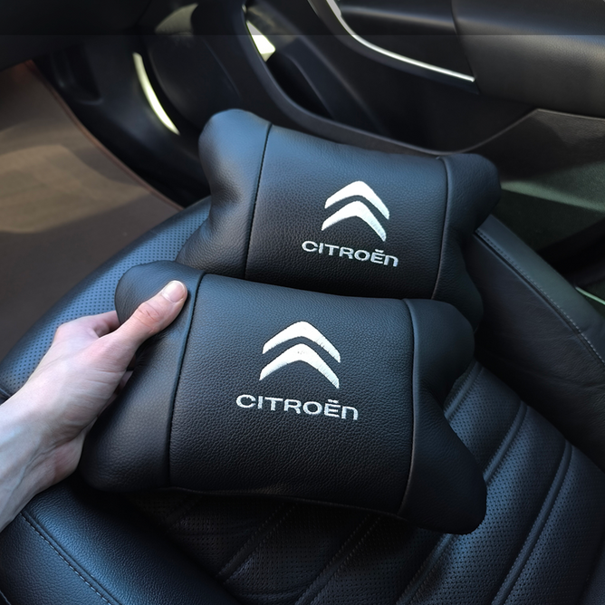 Набір шкіряних подушок Citro&euml;n з натуральної італійської шкіри + фірмовий брелок у подарунок