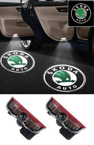 Штатна HD Підсвітка дверей з логотипом SKODA