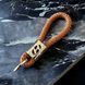 Плетений шкіряний брелок з логотипом HYUNDAI колір Коричневий