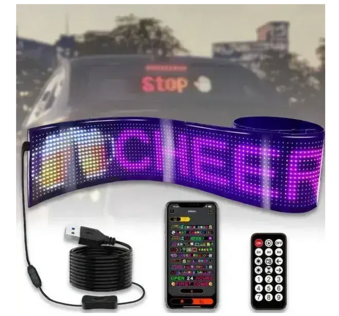Гнучкий екран LED Matrix Panel APP wifi rgb 120mm*595mm