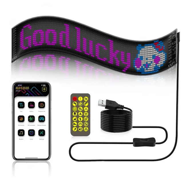 Гнучкий екран LED Matrix Panel APP wifi rgb 120mm*595mm