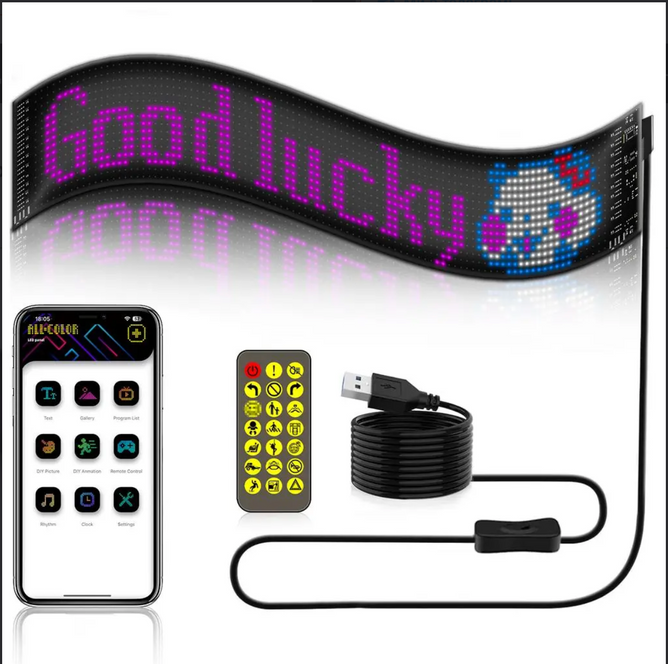 Гнучкий екран LED Matrix Panel APP wifi rgb 120mm*595mm