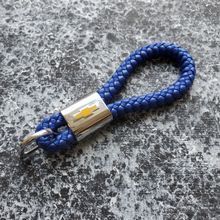 Шкіряний брелок з логотипом CHEVROLET колір Синій