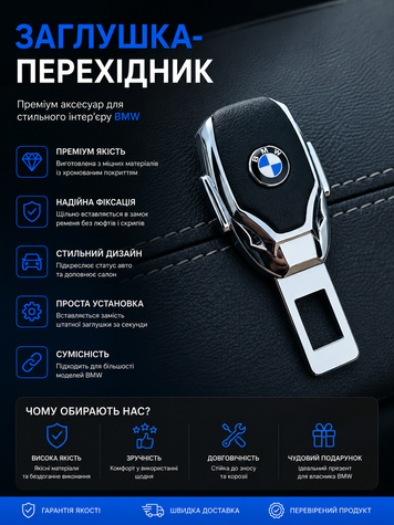 Заглушка-перехідник з логотипом BMW (1 шт)