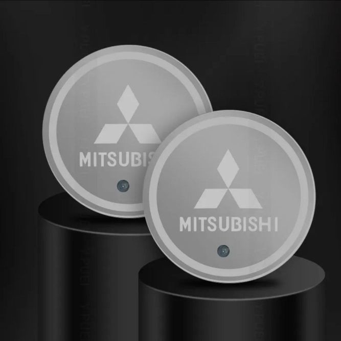 Підсвічування підсклянника з логотипом автомобіля MITSUBISHI 2шт