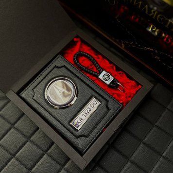 Подарунковий набір ACURA Обкладинка для документів + шкіряний брелок