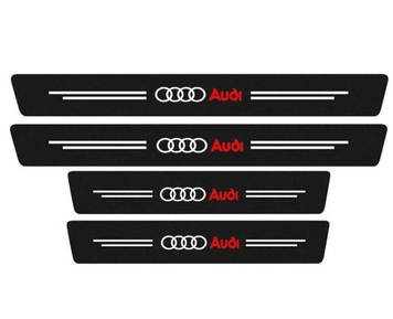 Захисна плівка накладка на пороги для Audi Чорний Карбон 4 шт