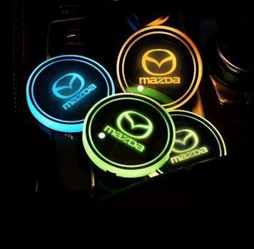 Подсветка подстаканника с логотипом автомобиля MAZDA 2шт