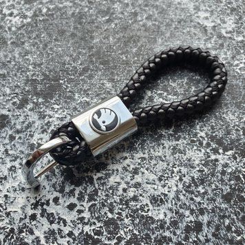 Шкіряний брелок з логотипом SKODA колір Чорний