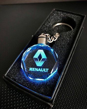 Led брелок кристалл с подсветкой RENAULT