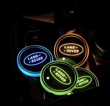 Подсветка подстаканника с логотипом автомобиля LAND-ROVER