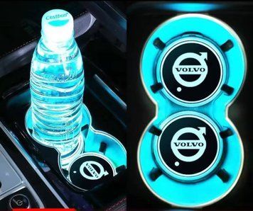 Подсветка подстаканника с логотипом автомобиля VOLVO