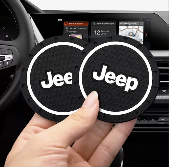 Антиковзаючий килимок в підстаканники JEEP(2 шт)