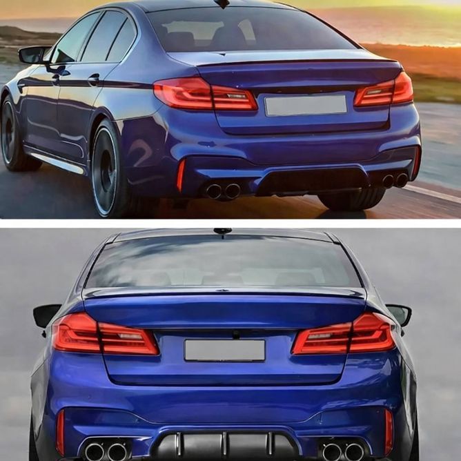 Спойлер на BMW (БМВ) 5 series (G30) 2017-2023 в стиле M Performance &ndash; черный