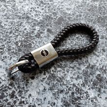 Кожаный брелок с логотипом OPEL цвет Черный