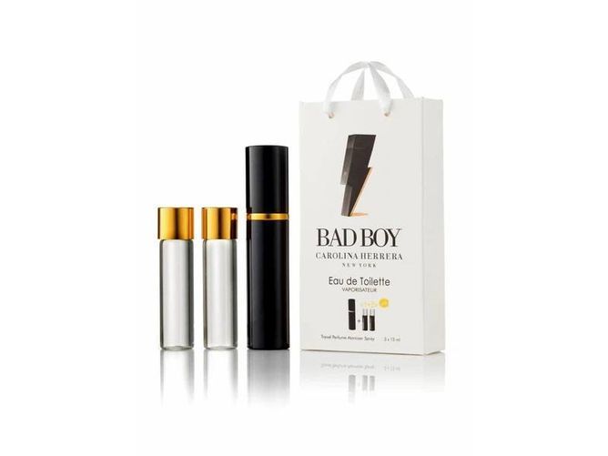 Carolina Herrera Bad Boy edt 3х15мл подарочной упаковке с запасками