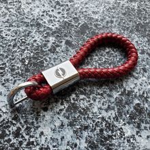 Шкіряний брелок з логотипом OPEL колір Бордовий