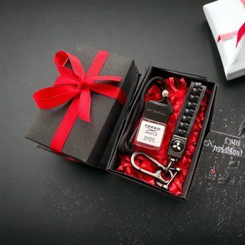 Подарочный набор MITSUBISHI Кожаный брелок + автопарфюм