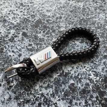 Шкіряний брелок з логотипом BMW M колір Чорний