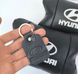 Набір шкіряних подушок HYUNDAI з натуральної італійської шкіри + фірмовий брелок у подарунок