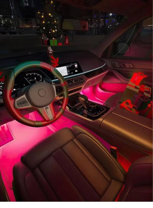Автомобільне Bluetooth різнокольорове підсвічування салону автомобіля RGB
