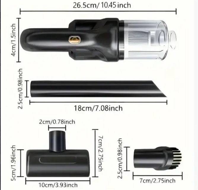 Автомобільний бездротовий пилосос Car vacuum cleaner AND XL-1452