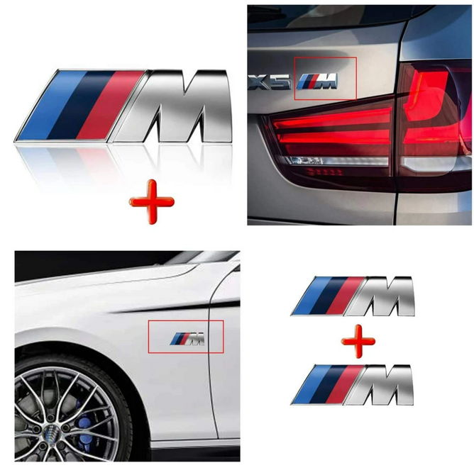Шильдик BMW M (оригінальний стиль) &mdash; для задньої та бокової частини автомобіля