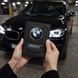 Шкіряна обкладинка для автодокументів BMW з логотимом і держ.номером авто