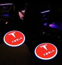 Подсветка дверей с логотипом TESLA 2шт