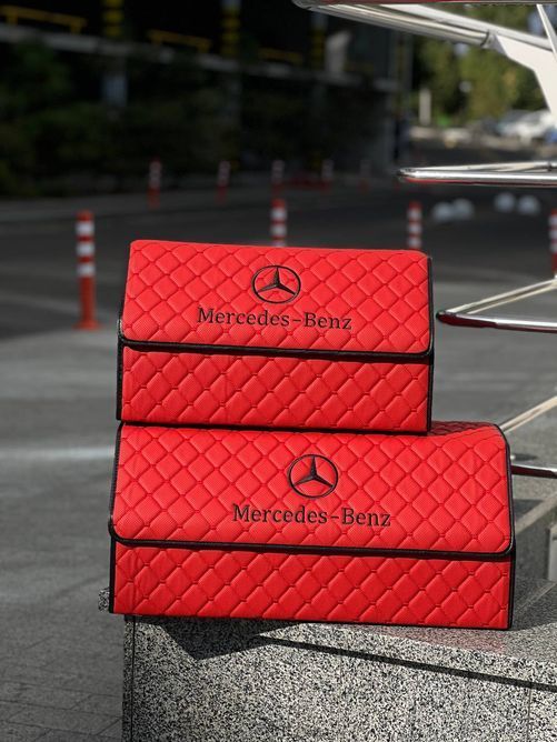 Органайзер з натуральної шкіри з вишивкою Mercedes-Benz Розмір на вибір