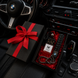 Подарунковий набір BMW Шкіряний брелок + автопарфюм