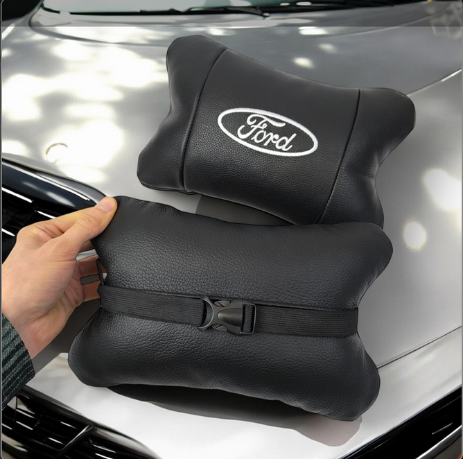 Набір автомобільних подушок 2шт для Ford, натуральна шкіра