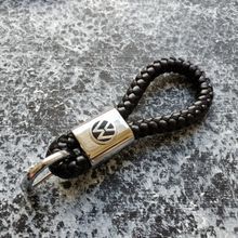 Шкіряний брелок з логотипом VOLKSWAGEN колір Чорний
