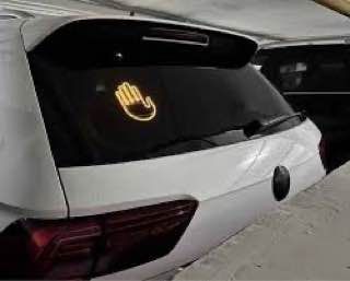 Світлодіодна лампа LED рука з жестами на заднє скло в автомобіль декоративне підсвічування наклейка з пультом