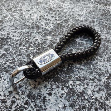 Шкіряний брелок з логотипом FORD колір Чорний