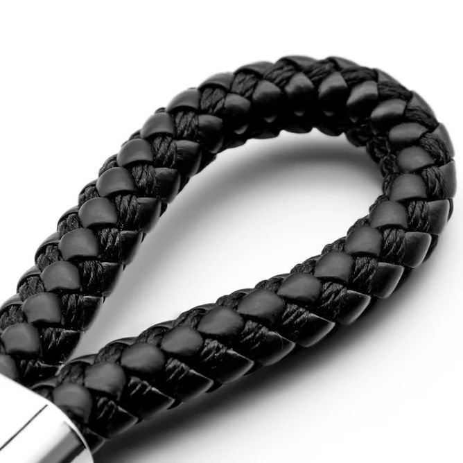 Кожаный брелок с логотипом TOYOTA цвет Черный