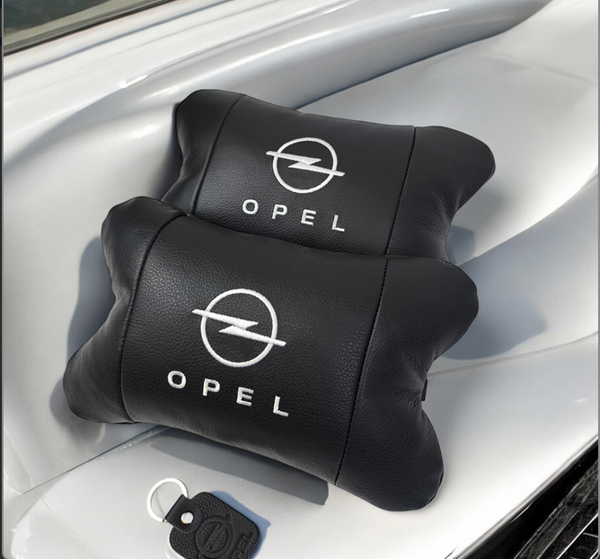Набір шкіряних подушок OPEL з натуральної італійської шкіри + фірмовий брелок у подарунок